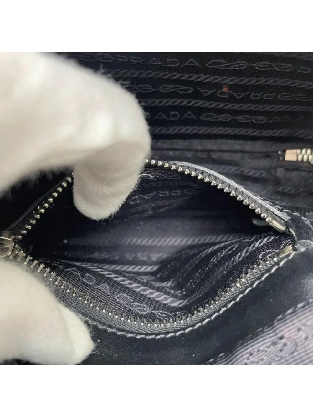 Prada Saffiano Leather Brick Shoulder Bag Black